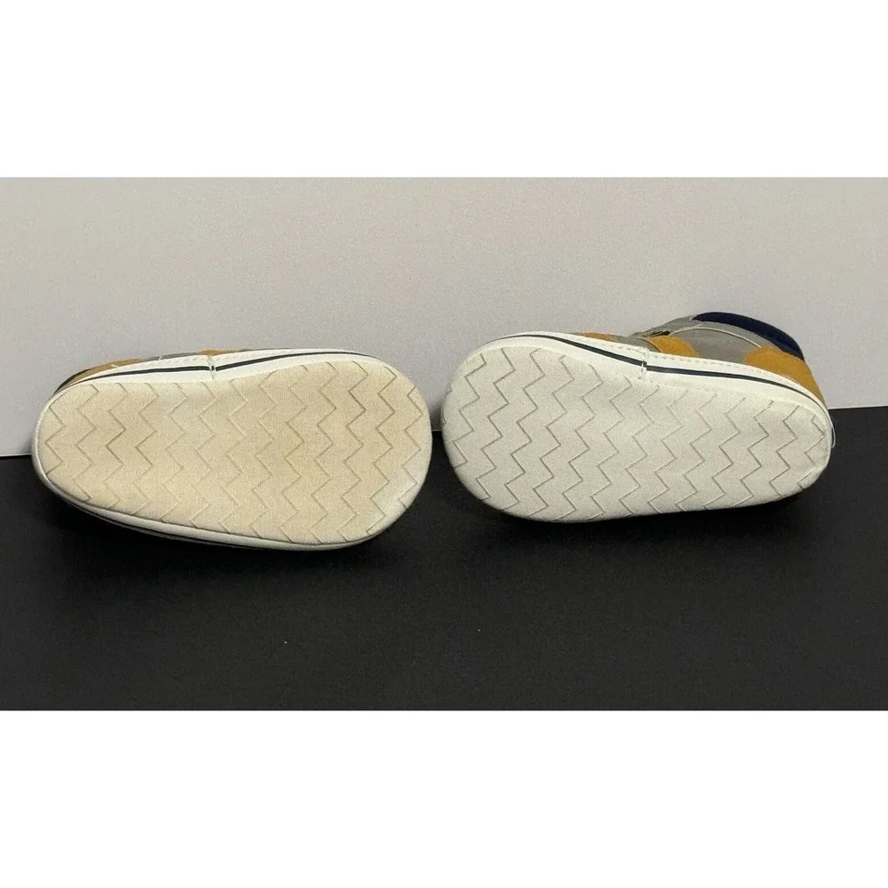 Carter's Baby Boy's Soft Bottom‎ Sneaker: Yellow Blue Gray 9-12m